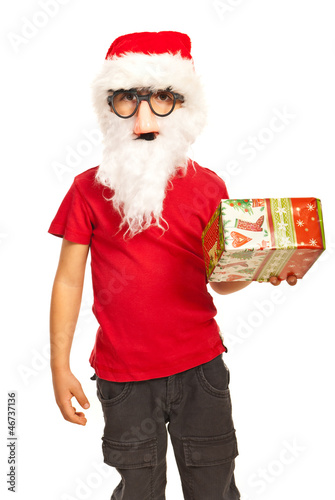 Photo: Xmas boy with mask and beard Xmas boy with mask and beard