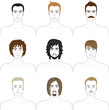 men faces set