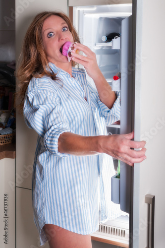 Photo: Sexy woman raiding the fridge Sexy woman raiding the fridge