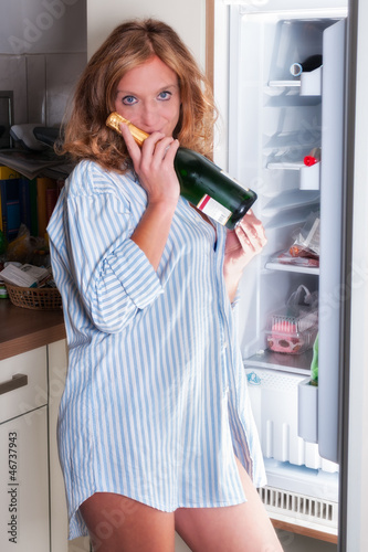 Photo: Sexy woman raiding the fridge Sexy woman raiding the fridge