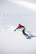 Man snowboarding alone