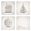 Vector christmas decoration card