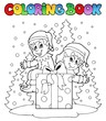 Coloring book Christmas elf theme 2