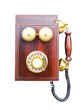 Photo: Antique wooden telephone Antique wooden telephone