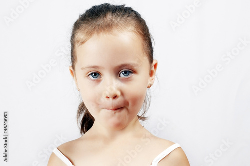 Photo: Portrait of a surprised little girl Portrait of a surprised little girl