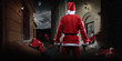 Santa Clause in the terrific dark alley