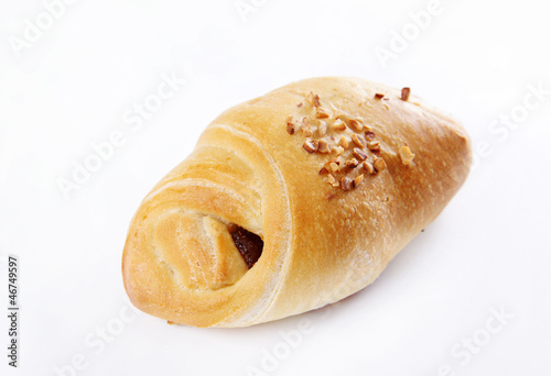 Photo: Freshly baked roll with nuts Freshly baked roll with nuts