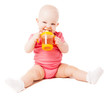 baby with juice