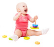 baby with pyramid