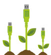 Cables USB - Pousses - Plantes