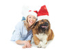 Frau mit Hund