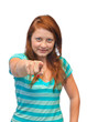 Pointing woman