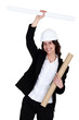 Happy female architect