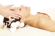 Facial massage at spa salon