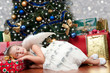 Photo: Christmas Angel - lovely little girl at Christmas night Christmas Angel - lovely little girl at Christmas night