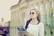Tourist holding a map
