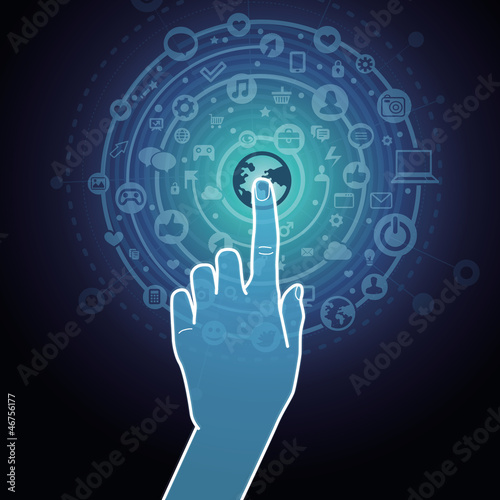 Vector: Vector touchscreen concept Vector touchscreen concept