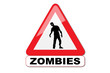 Vektor: Panneau attention aux zombies Panneau attention aux zombies