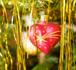 Photo: Decorative red christmas heart ball Decorative red christmas heart ball