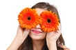 Woman with gerber eyes