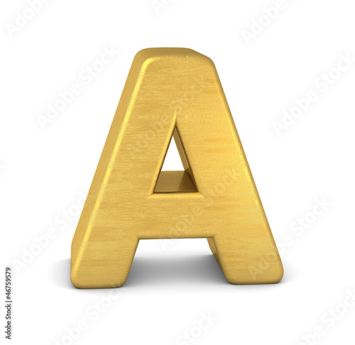 Illustration: buchstabe letter A gold vertikal buchstabe letter A gold vertikal