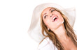 Woman with a summer hat
