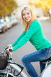 Woman with her bike