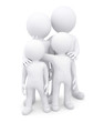 Family of four white men