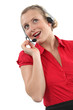 Woman telemarketer