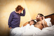 Man with Lover Caught by his Wife