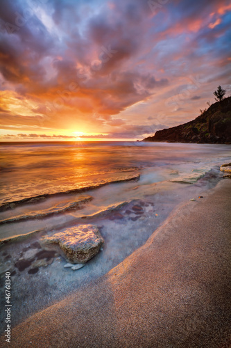 Photo: Coucher de soleil sur Grande-Anse - La Réunion Coucher de soleil sur Grande-Anse - La Réunion
