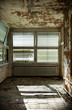 abandoned building, empty room with window abandoned building, empty room with window