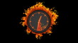 Burning clock