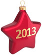 Illustration: Christmas ball New 2013 Year bauble in form of star shape Christmas ball New 2013 Year bauble in form of star shape