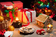 Photo: Christmas table set with gingerbread cakes Christmas table set with gingerbread cakes