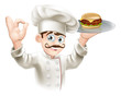 Chef with burger