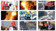 People at work, splitscreen