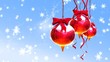 Christkugel mit Schneeflocken