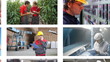People at work - splitscreen, timelapse