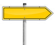 Schild Richtung gelb