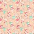 Seamless pattern - rabbits.