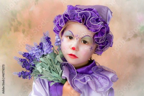 Photo: Lavender clown girl Lavender clown girl