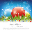 Christmas snowy background with place for text