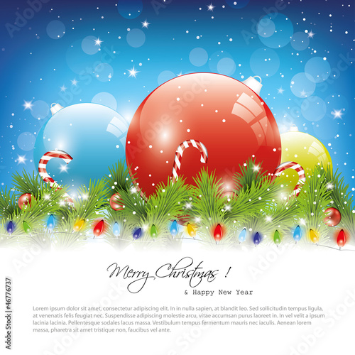 Vector: Christmas snowy background with place for text Christmas snowy background with place for text