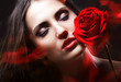 woman with rose