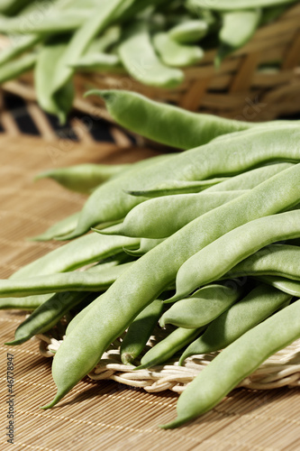 Photo: green beans pods green beans pods