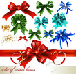 Collection of vector realistic bows