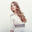 fashion portrait of a sensual girl