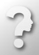 white question mark, vector