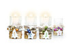 Third Advent Candle on white background